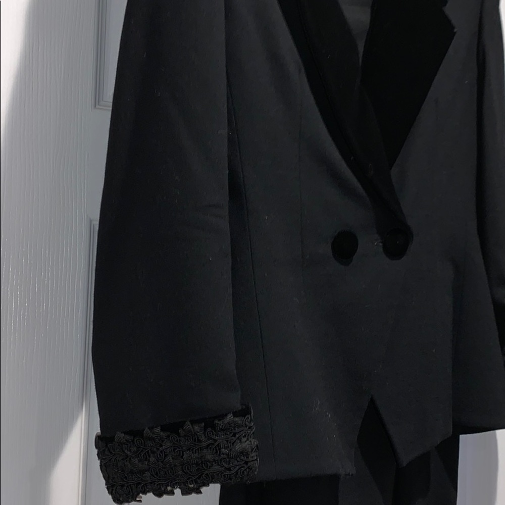 Albert Nipon Vintage Black Wool Suit - image 3